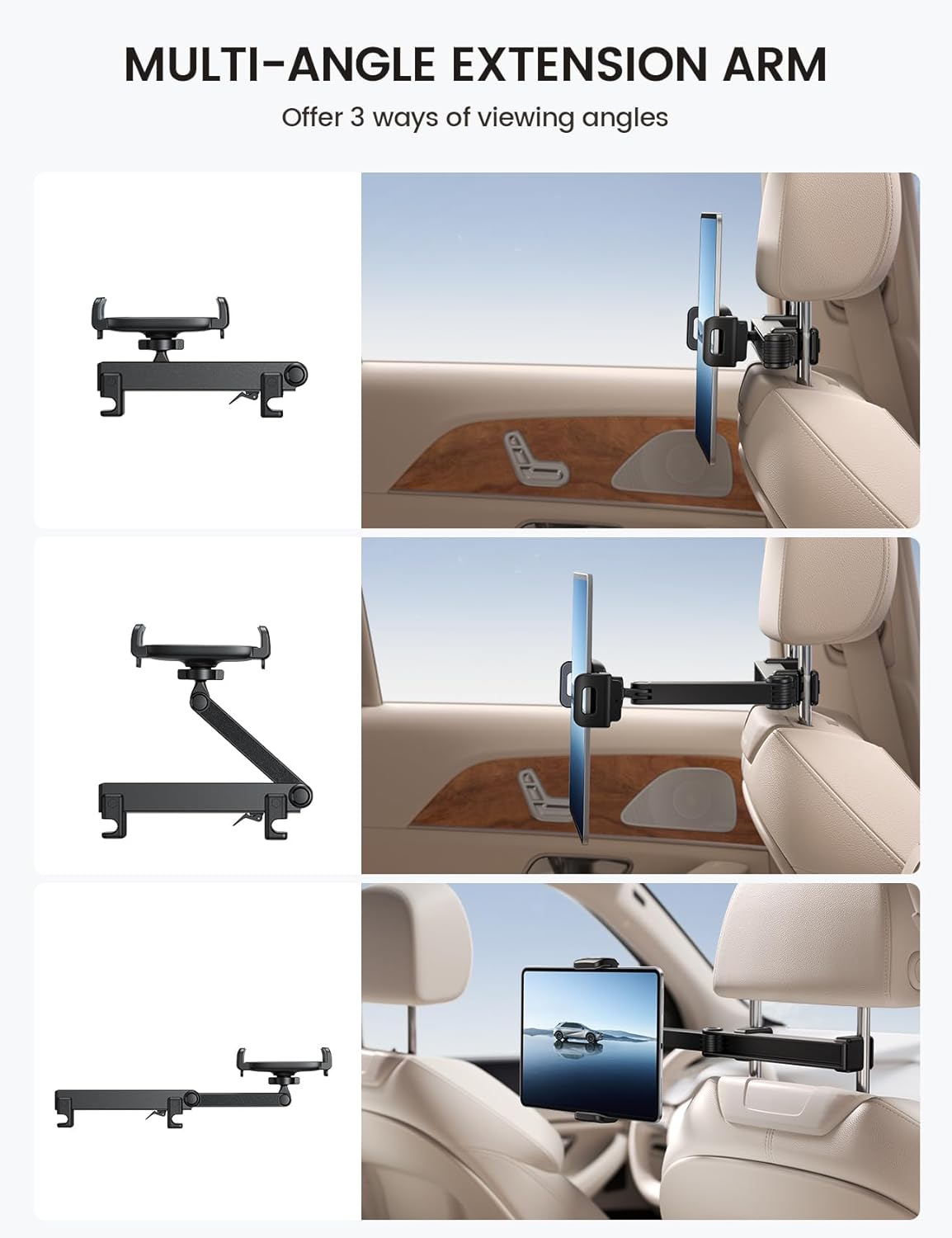 RoadMate Car Headrest Tablet Mount